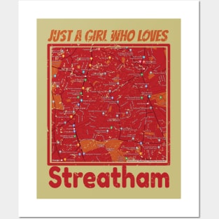 Streatham Map Woman T-shirt Posters and Art